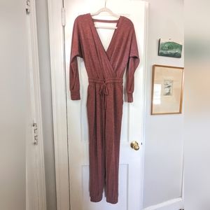 Express Mauve Lounge Jumpsuit XS
